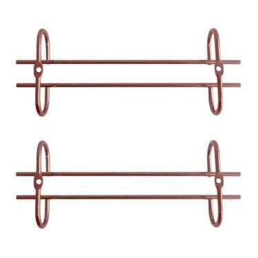 Imagem de Kit 2 Porta Taças 25cm Rose Gold Suporte Organizador de Taças Suspenso