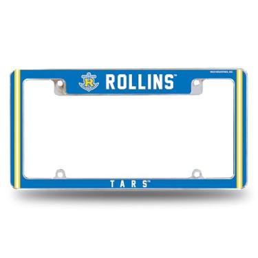 Imagem de Rico Industries NCAA Rollins Tars 30,5 cm x 15,2 cm Moldura de placa automotiva cromada para carro/caminhão/SUV