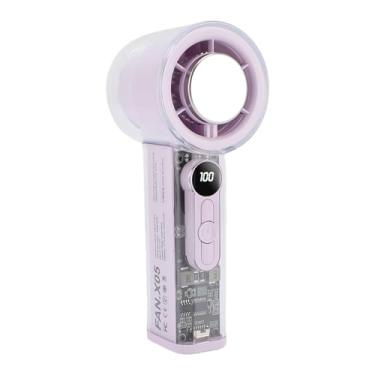 Imagem de Fã Portátil Portátil Turbo, Mini -Ventilador Portátil Recarregável Fan Silencioso Pequeno Ventilador de Refrigeração Pessoal Com Exibição Digital e Ajuste de Índice para Travel