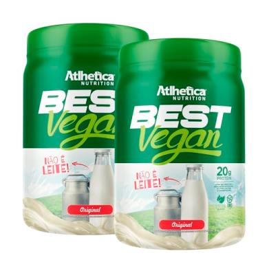 Imagem de Kit 2x Best Vegan 500g - Formula Blend Vegano - Proteina da Ervilha e Arroz Atlheticanutritioon (2x Potes 500g, Original)