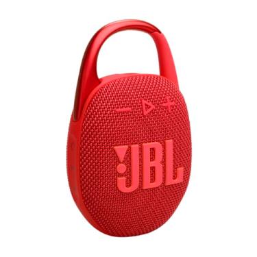 Imagem de JBL Clip 5, altifalante sem fios portátil com Bluetooth, resistente à água e ao pó IP67, até 12 h de reprodução e muito mais, com Playtime Boost ativado, vermelho