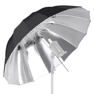 Imagem de Godox UB-L3 Guarda-chuva refletivo preto/prata 60 polegadas/150 cm guarda-chuva de fotografia de estúdio para fotografia, estúdio de tiro