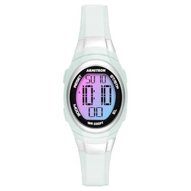 Imagem de Armitron Relógio esportivo feminino com cronógrafo digital com pulseira de resina, 45/7034, Verde