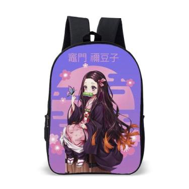 Imagem de Mochila Escolar Avulsa Anime De Luta Unissex Personagem Samurai Com Es