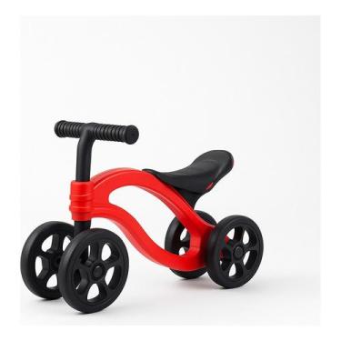 Imagem de Bicicleta de Equilíbrio Infantil Sem Pedal 4 Rodas Vermelha  Para Cria