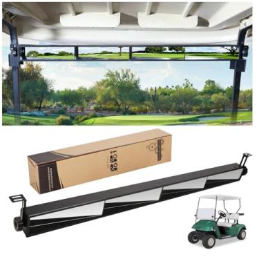 Imagem de 10L0L Espelho universal para carrinho de golfe com 4 painéis, espelho retrovisor grande angular compatível com EZGO, Club Car, Yamaha e outros UTV ATV & Truck Van