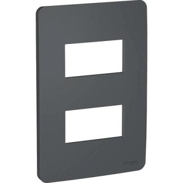 Imagem de Placa 4X2 2 Postos Stellar Black Orion S730121294 Schneider