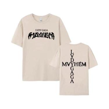 Imagem de Camiseta Unissex De Algodão De Manga Curta Lady Gaga Mayhem Álbum Esta