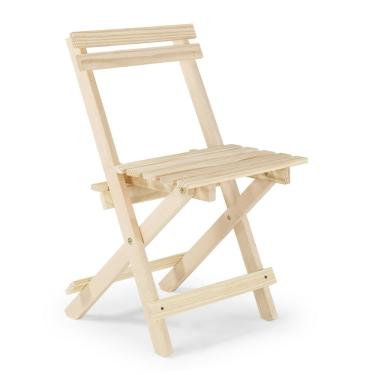 Imagem de Cadeira Dobrável Em Madeira Maciça Espresso Móveis Bege