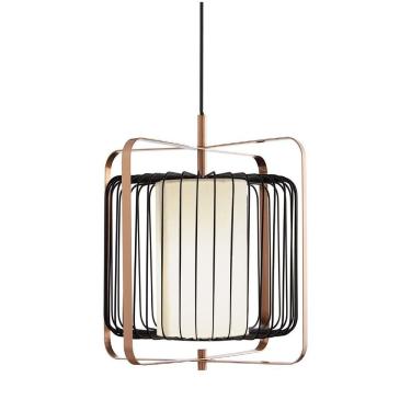 Imagem de Pendente Em Metal Preto E Cobre Com Cupula 38,5cm