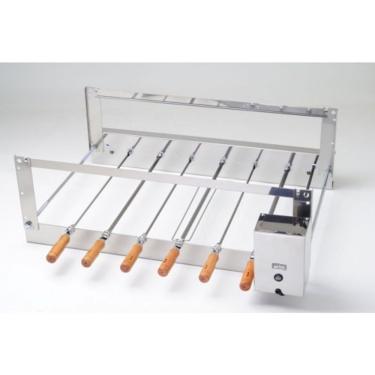 Imagem de Churrasqueira Giratória Rotativa 6 Espetos Bivolt Aço Inox Cris6