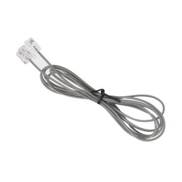 Imagem de Fio Cabo Rj11 Telefonico 1m E 60cm Kit 50 Uni Telefone Fixo Fax Extensao Fino Resistente