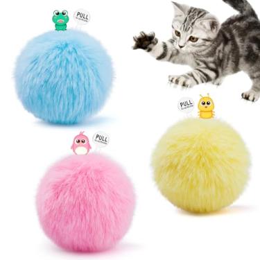 Imagem de Potaroma Bolas de brinquedo para gatos com erva-dos-gatos SilverVine, atualizadas, pacote com 3 chutadores fofos interativos para gatos, 3 sons de animais realistas, brinquedos de exercício de erva de