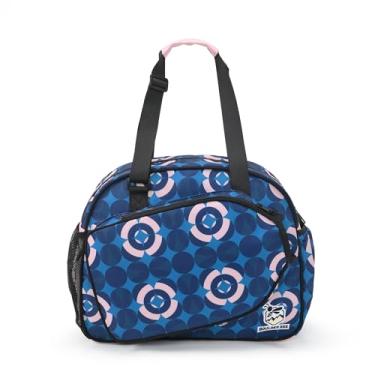 Imagem de Boulder Bee Sacolas De Pickleball Premium, Bolsa Tote Feminina, Academia Feminina Mão/Ombro Com Suporte Para Garrafa Água, Raquete/Remo (Círculo Azul E Rosa)