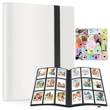 Imagem de Ablus Mini Álbum De Fotos Com 432 Bolsos Para Câmeras Fujifilm Instax, Polaroid Snap, Instantâneas Socialmatic E Impressora Zip (Branco)