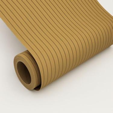 Imagem de Papel de Parede Premium Madeira Ripado Claro 10 metros = 2 Rolos de 5m X 45cm Adesivo Autocolante Salas e Quartos