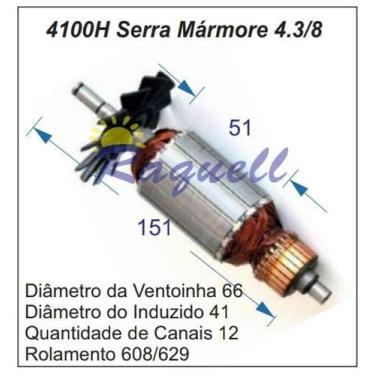 Imagem de Induzido compativel Makita 4100-h- Serra Mármore - 220v