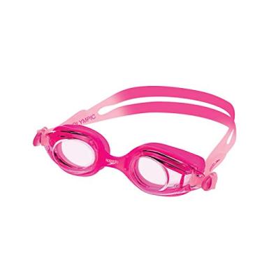 Imagem de Óculos de Natação Infantil, Speedo, Junior Olympic, SoftFrame Antifog e Proteção UV, Vedação P - Rosa Claro