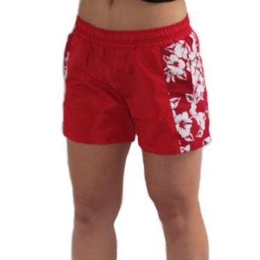 Imagem de Shorts Feminino Com Recorte Estampado Elástico Na Cintura - BLACK SAND