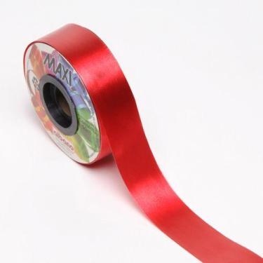 Imagem de Rolo de Fita Decorativa Para Presente 32mm x 50m - AAZ, Vermelho