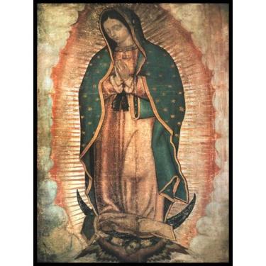 Imagem de Quadro Decorativo Religioso Nossa Senhora de Guadalupe 20x30cm com Mol