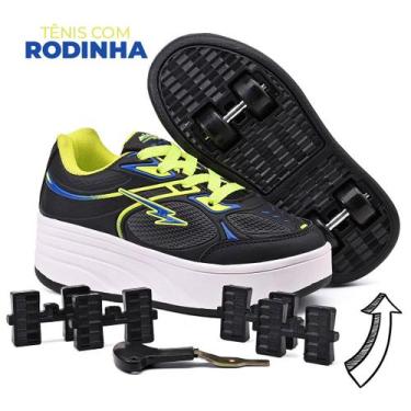 Imagem de Tênis Infantil Patins com 4 Rodinhas Chave para Remoção - The Feet, Pr