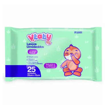Imagem de Lenços Umedecidos Nasal V.Baby Infantil 25 Unidades