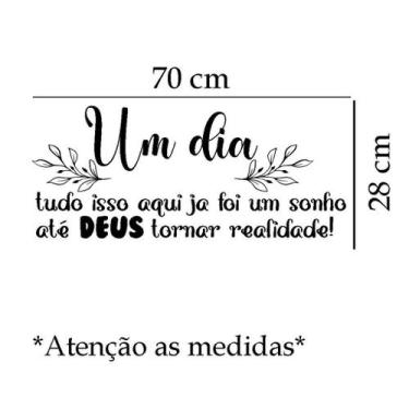 Imagem de Adesivo De Parede Frase Até Deus Tornar Realidade - Lojinha Da Luc