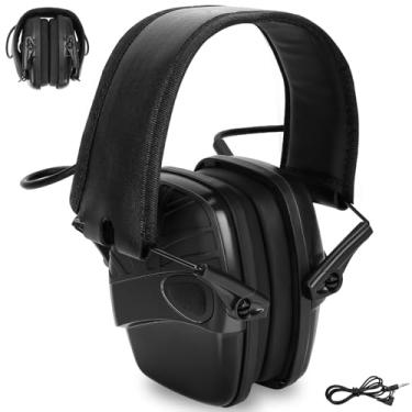 Imagem de Genérico Abafador de Ruído Eletrônico, Tiro Esportivo, Redução de Ruído 25 dB, Som HD, Chamadas Claras, Portátil, Confortável e Durável, Preto