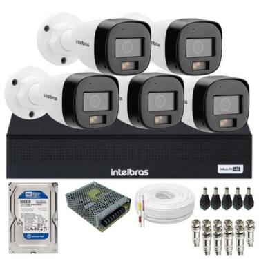 Imagem de Kit 5 Câmeras Intelbras VHD 3220 B Full Color com Áudio Dvr Intelbras 