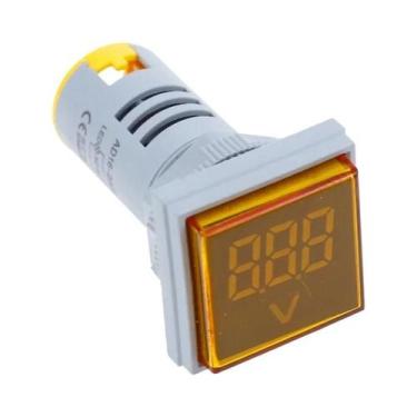 Imagem de Voltímetro digital led quadrado e amperímetro, medidor de corrente ac 