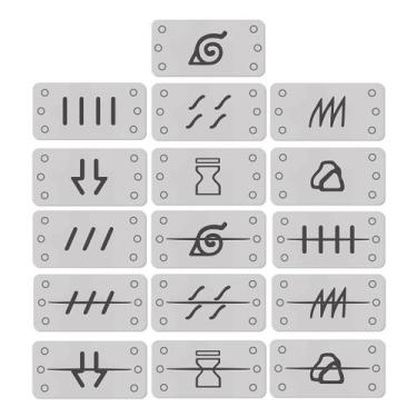 Imagem de Kit 16 Imãs Bandanas Personagens Naruto 3x6cm De Metal - M-Planner