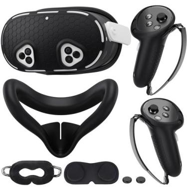 Imagem de Conjunto de capa de silicone VR compatível com Meta/Oculus Quest 3S - 