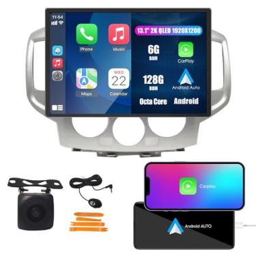 Imagem de KUNFINE Rádio Android CarPlay e Android Auto Autoradio Navegação veicular estéreo reprodutor multimídia GPS Touchscreen RDS DSP BT WiFi substituição para Nissan Nv200 2013-2019, se aplicável