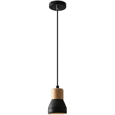 Imagem de Moderno Mini Pendt Luz Verde Cimento Hging Luminária Luminária Nordic Wood Industrial Chdelier Corete Criativo Pendt Lâmpada Única Cabeça Para Café Sala De Jantar, Red