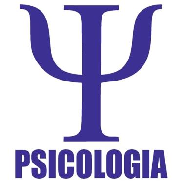 Imagem de Adesivo Profissão Psicologia para Estudantes Psicólogos Ideal para notebook carro portas vidros Paredes vários tamanhos (AZUL MARINHO, 10,5X12cm)