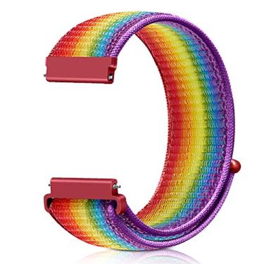 Imagem de AVOD Pulseiras de nylon de liberação rápida de 22 mm compatíveis com Samsung Galaxy Watch 3 de 45 mm/Galaxy Watch de 46 mm/Gear S3 Frontier/Garmin Venu 3/2/Vivoactive 4/Forerunner 570(47 mm)/Amazfit