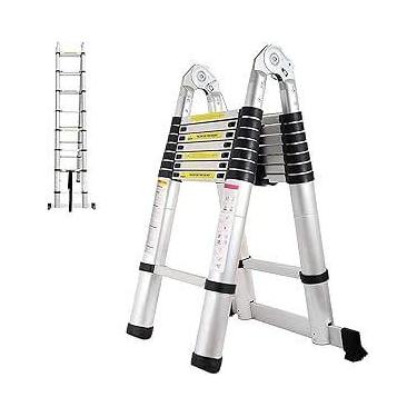 Imagem de Escada Alumínio Telescópica V Multifuncional 5m 16 Degraus - NAKAZAKI