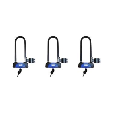 Imagem de KIT COM 3 PAPAIZ CADEADO TRAVA TIPO U-LOCK UL 10/285 PARA BICICLETA E MOTOCICLETA
