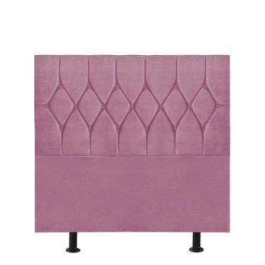 Imagem de Cabeceira Estofada Cama Box Solteiro 90cm Istambul Suede Rosa Bebe- MA