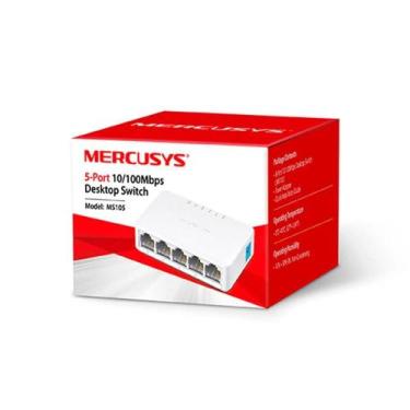 Imagem de Switch Mercusys De Mesa, 10/100Mbps, Ethernet, 5 Portas - MS105