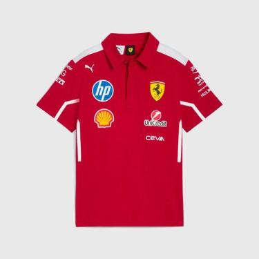 Imagem de Polo Oficial Scuderia Ferrari F1 2025 PUMA, P, Vermelho