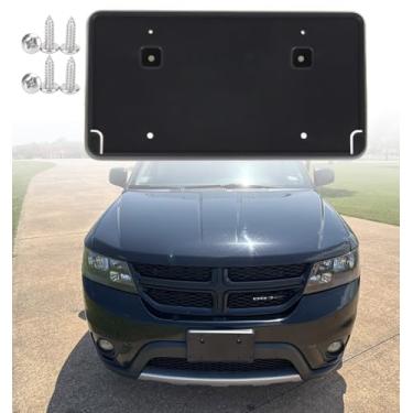 Imagem de FASTCHE Suporte de moldura para placa de identificação de carro para para-choque dianteiro compatível com Dodge Journey 2011 2012 2013 2014 2015 2016 2017 2018 2019 Dodge Journey Replace # CH1068140