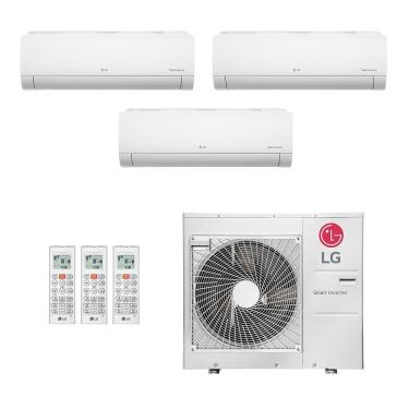 Imagem de Ar-Condicionado Multi Split Inverter LG 30.000 (1x Evap HW 9.000 + 1x Evap HW 12.000 + 1x Evap HW 24.000) Quente/Frio 220V