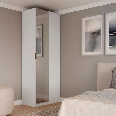 Imagem de Módulo Guarda-roupa de Canto Reto Espelho Altezza Branco