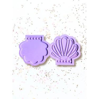 Imagem de R732 Molde de silicone Mini Caderno Concha resina decorar - Confeitari