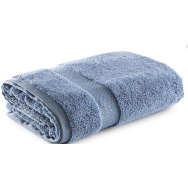 Imagem de Toalha Super Soft Zero Twist 500g/m² - Alta Maciez, Absorção Rápida e Durabilidade - 80x150cm, 97% Algodão - Sensação Suave ao Toque, Ideal para o Dia a Dia - Design Elegante em Cores Modernas (Azul)