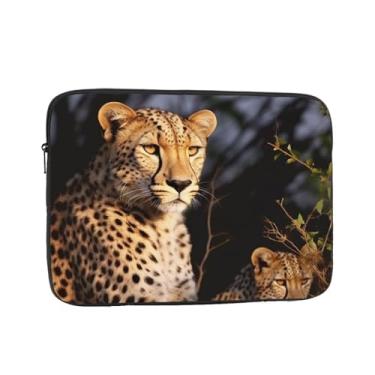 Imagem de Capa protetora para notebook de 13 polegadas com estampa de leopardo, animal selvagem, à prova de choque, resistente à água, bolsa para computador, bolsa para computador portátil, para homens e