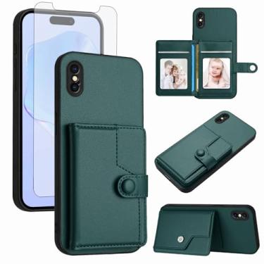Imagem de Asuwish Capa de telefone para iPhone Xs X 10 10s capa carteira com protetor de tela de vidro temperado RFID suporte para cartão acessórios para celular iPhoneX iPhoneXs iPhone10 i PhoneX SX 10x 10xs