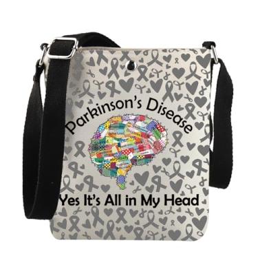 Imagem de Bolsa tiracolo Parkinson Awareness Gift Parkinson's Disease Yes It's All in My Head, Bolsa Parkinson D C